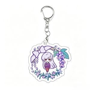 Bandai | Hyakkano Acrylic Keychain Kawaii Cp Yoshimoto Shizuka Inda Karane Cartoon Characters Bag Pendant Figure Key Ring Birthday Gift