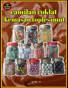 camilan coklat dan permen kemasan toples imutcoklat lagiecoklat milocoklat delfi