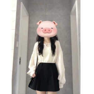 Classic Style Preppy Style Lantern Sleeve Shirt Female Early Autumn New Beautiful Sweet Elegant Long Sleeves Small Shirt Top