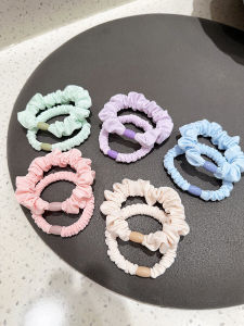 Fresh Cream Color Spring Summer Hair Ties for Women High Ponytail Elastic Hair Bands Hair Accessories Korean Style Fresh out