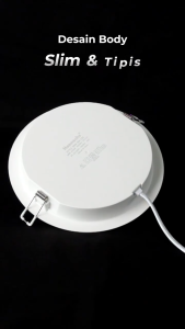 PROMO!!(PAKET 4PCS)Hannochs Style Lampuj LED Downlight Panel Slim Tipis IBR Bulat 5w 7w 9w 12w 15w 20w Cahaya Putih CoolDayLight