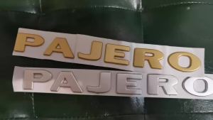 2Color PAJERO Insignia Sticker Car Rear Spare Tire Sticker For Mitsubishi PAJERO V93 V95 V97 V73 V34 Trunk Mitsubishi Sticker