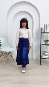 Rok Soft Jeans Polos Anak Usia 5-12 thn - Fashion Anak