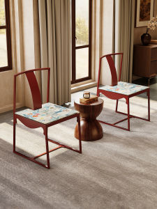 Modern Simplicity Cloud Gas Chair Canyon Red New Chinese Style Master Chair Backrest Reception Hotel Living Room Tea Drinking