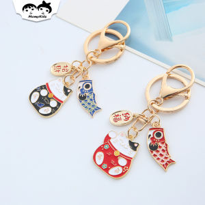 COD Gantungan Kunci Hoki Lucky Jepang Keychain ikan Kucing Lucu Untuk Tas Mobil Rumah KEY10
