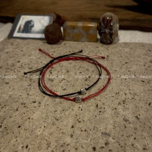 Ouswa Original Minimalist 925 Silver Couple Bracelets I Will Be a Fish Rope Hand Chain Fashion Jewelry Mixed Material