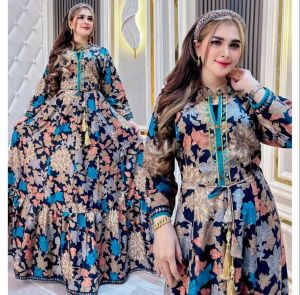GAMIS "PUTRI DUA"/DRESS INDIA DRUPADI/TERBARU 2023/FULL PERMATA DADA VARIASI KANCING DAN RENDA