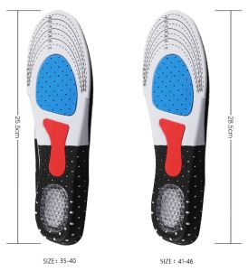 SRIEI 1Pair Sport Insoles Shock Absorbing Running Insole Orthotic Arch Support Shoe Pad Breathable Cushion Gel Insoles for Women Men