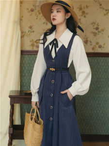 This Years Popular Beautiful Shirt with Skirt College Style Fashion Suit Slim Looking Autumn and Winter French Dress Two-Piece Set