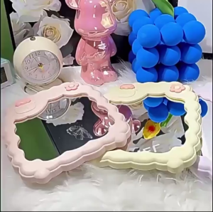 Gương Để Bàn Hình Cừu Hoa Màu Pastel Xinh Xắn Gương Gấp Gọn Decor Bàn Học Tập Làm Việc Dễ Thương