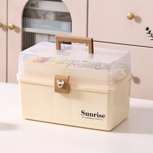 Extra Large Art Supplies Storage Box Multi-layer Plastic Organizer Box for Home And School Paintbrush Accessories Storage Container