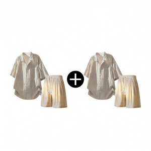 BALENO | Leisure Sport Style Short Sleeve Shirt and Shorts Set For Summer