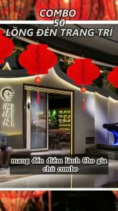 Combo 50 cái lồng đèn Đường Kính 25 20 15cm trang trí Tết Lễ Hội Đám Cưới