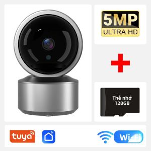 Camera IP Trong Nhà 5MP WiFi Baby Monitor Với 355 °   PTZ Tự Động Theo Dõi Tầm Nhìn Ban Đêm Hồng Ngoại Âm Thanh 2 Chiều Tương Thích Với Ứng Dụng Tuya Smart Life