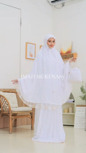 (couple) Mukena Rayon Bordir Starla Renda Tileu Mewah Cantik Mukenah Ibu Anak Adem Jumbo