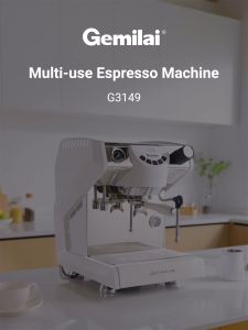Gemilai Crm3149 Updated Dual Boilers Professional Semi Automatic Espresso Machine Commercial Use