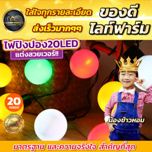 ชุดไฟไลท์ฟาร์ม ไฟตกแต่งห้อง 4 เมตร 20 หลอด แสงสีขาว แสงสีรวม LED (สินค้าขายดี)