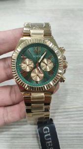 [Promo] Jam Tangan Pria Guess GW0703G2 Equity Gold Tone Chronograph Stainless Steel Strap Original Garansi 2 Tahun [✔COD][100% Authentic]