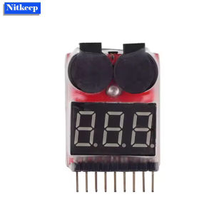 WLtoys | Máy Đo Điện Áp Pin Lipo 2IN1 Với Còi Báo Động 1-8s 3.7V-22.2V Cho Các Mẫu Pin Lipo RC Xe & Phụ Kiện Đồ Chơi Điều Khiển Từ Xa