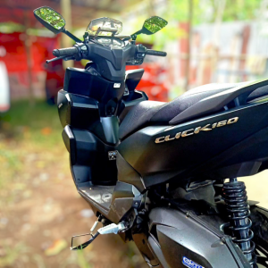 R25 HONDA CLICK 160/ CLICK V2 & V3 STAINLESS STEEL SIDE MIRROR VISOR BRACKET SET W/ CP HOLDER BRACKET R25 VISOR KIT R25 WINDSHIELD SET CGM MOTO