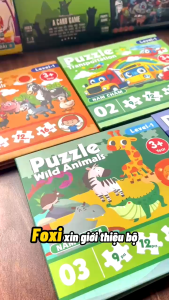 Đồ chơi ghép hình puzzle nam châm gấp lại thành cuốn sổ - cho bé rèn luyện tư duy trí não - Hiệu Foxi