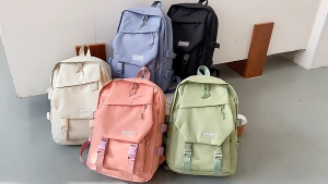 READY กระเป๋าเป้ สำหรับนักเรียน สไตล์เกาหลี มี5สี ยหลังความจุขนาดใหญ่ใหม่