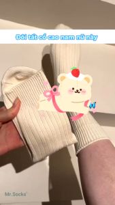 Tất vớ nam nữ cổ cao Mr.Socks cao cấp gân chìm nhiều màu chất liệu cotton mềm mại thoáng khí CAOGANCHIM-UYE-7005-1DOI