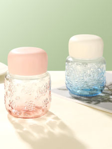 High Aesthetic Value Glass Fat Cup Portable Coffee Cup Double Set Cute Bubble Bottle Trendy Beverage Container Chinese Brand