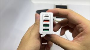 A4 Adapter 3 USB Port 1 Type C Connector Fast Mobile Charging Adapter