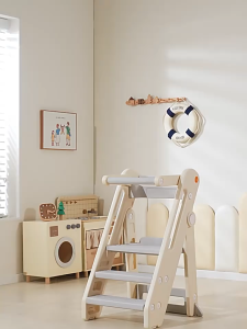 SG Kids Step Stool Montessori Learning Tower Height Adjustable Baby Washing Table Step Stairs Foldable Toddler Chair