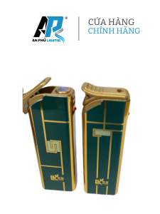 Bật Lửa Khò Tia Xanh T18 Langke - Vỏ Nhôm Vàng Bóng - Nắp Bật - Có Bơm Ga