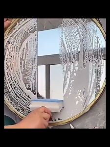 Double-Sided Cleaning Brush Glass Wiper With Cleaning Sponge Squeegee 2 in 1 Scraper Bathroom Wall Cleaner