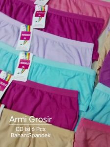 (PROMO) CD Celana dalem Wanita 6 Pcs Perempuan Dewasa Ukuran Big Size Jumbo S M L XL XXL XXXL