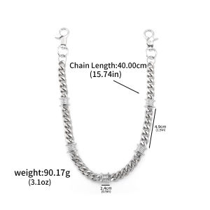Biker Wallet Chain for Men Boyfriend Heavy Duty Pocket Chain with Round Clasp Men Chains for Jeans Pants Clothing Accessories