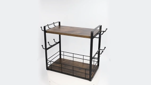 Kitchen coffee cup storage rack multifunctional home desktop seasoning products kitchenware and supplies non perforated floor standing multi-layer storage rack