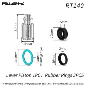 RISK Titanium Alloy Brake Lever Piston for Magura MT2/4/5/6/7/8/HC Oil Disc Brake Piston Rod Sealing Ring Repair Parts