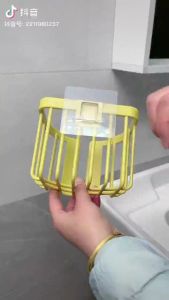 Wall Mount Tissue Holder Rack Bathroom Punch-Free Suction Cup Kitchen Toilet Paper Storage Box Roll Holder