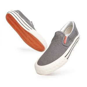 Dorks Slip On Cordoray Grey - Sepatu Sneakers Casual Pria Wanita Sepatu Sekolah Dorks