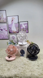 Quạt TÍch Điện Để Bàn Có LED RGB 5 Cấp Độ Gió Có Hẹn Giờ Pin Sạc 5000mAh Dùng 4-14 Tiếng N26