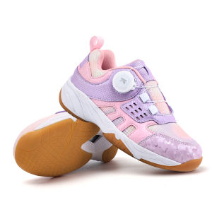 Giày Cầu Lông Trẻ Em Chống Trượt Chống Mài Mòn Giảm Sốc Đế Bằng Carbon Khóa Xoay Giày Tập Luyện Cho Bé Trai Và Bé Gái