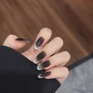 Tay Giả Thủ Công Màu Đen Lấp Lánh Kiểu Mắt Mèo Pháp Tông Cam Thời Trang Phổ Biến Chất Lượng Cao Bền Màu Sắc Độ Lấp Lánh