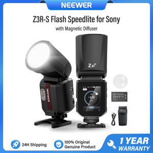 NEEWER 100Ws 2.4G TTL Round Head Flash Speedlite for Sony with Magnetic Diffuser 1/8000s HSS 3000mAh/500 Full Power Z3R-S