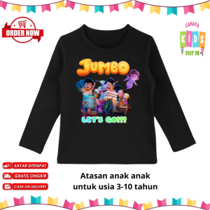 Atasan Anak Lengan Panjang Motif Jumbo And Friend Untuk Usia 3-10 Tahun