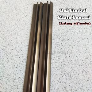 Rel Timbul SD 380 Pintu Lemari Geser Sliding Model Tempel 2 Batang (1 meter)