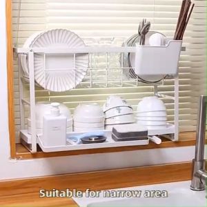 Sysie House ที่คว่ำจาน สไตล์ญี่ปุ่น มินิมอล 2 ชั้น คว่ำจานข้างซิ้งค์ ที่วางจาน ตะแกรงวางจาน ชั้นวางจาน เบราว์เซอร์แอฟอนิกเลอร์ อุตสาหกรรม
