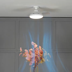 E27 Ceiling Fan with Remote Control and APP Control Invisible Ceiling Fan with Light Electric Fan