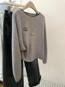 YIFENGXIN | Comfortable Warm Raccoon Fleece Long Sleeve Knitwear