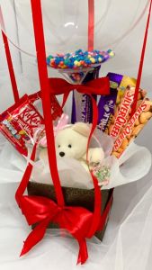 Bucket Balon Bunga snack boneka beruang custom