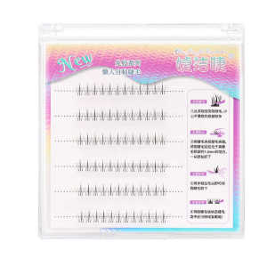 No-glue No-worry Segmented Lazy Persons False Eyelashes Double-tipped Wheat Spike Natural Looking Adhesive-free Fake Eyelashes