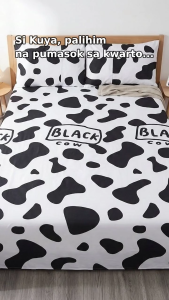 Black Cow Fully Gartered Premium Canadian Cotton Soft Breathable–Queen/King/Single/Double 3 in 1